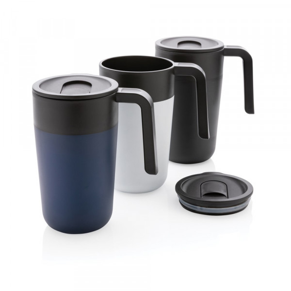 GRS recycelte PP und Stainless Steel Tasse mit Griff