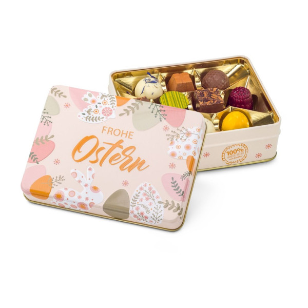 Frohe Ostern - Pralinendose mit 125 g