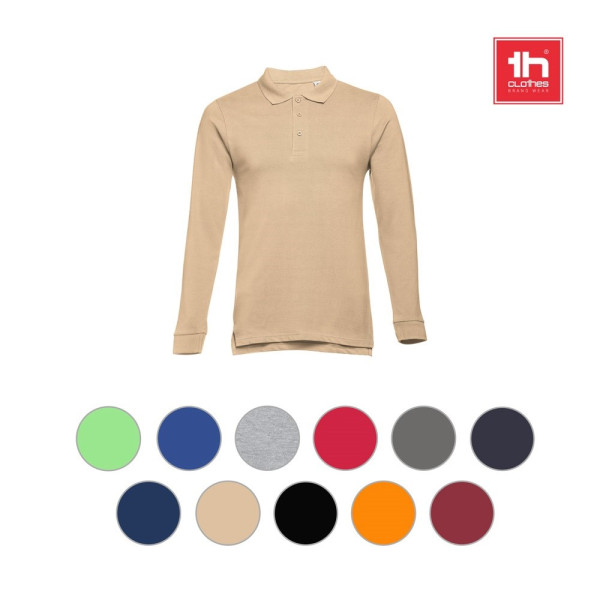 THC BERN 3XL. Herren Langarm-Poloshirt