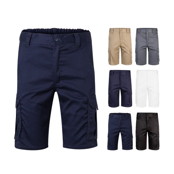 VL HEBE. Stretch-Bermudashorts mit mehreren Taschen (240 g/m²), aus Baumwolle (46 %), EME (38 %) und